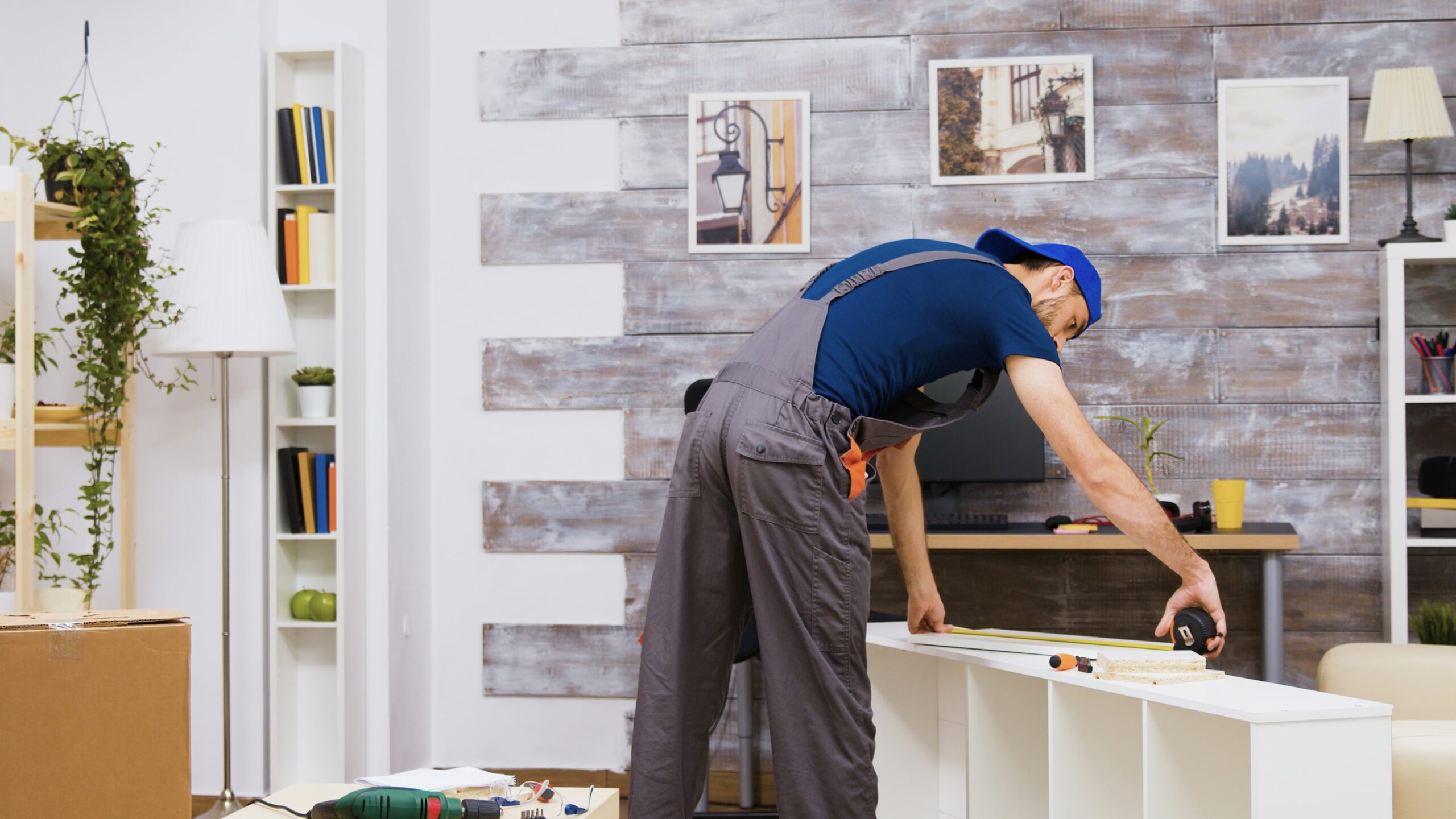 installing cupboards